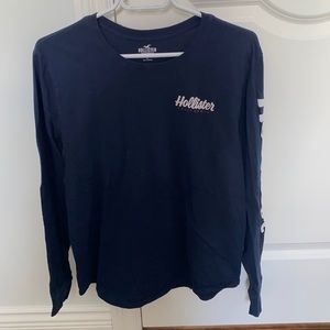 WOMENS MEDIUM NAVY BLUE HOLLISTER LONG SLEEVE